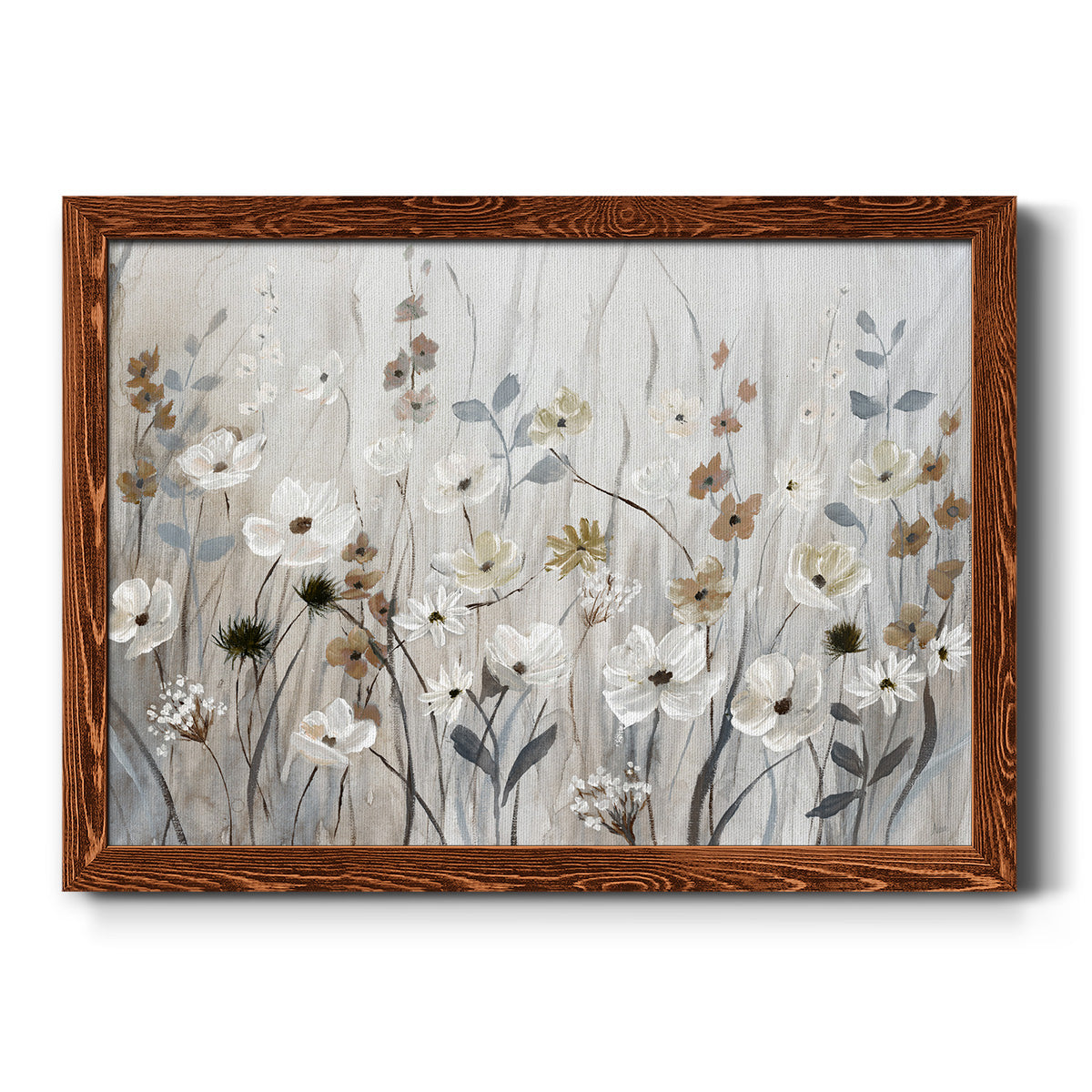 Misty Meadow Field-Premium Framed Canvas - Ready to Hang