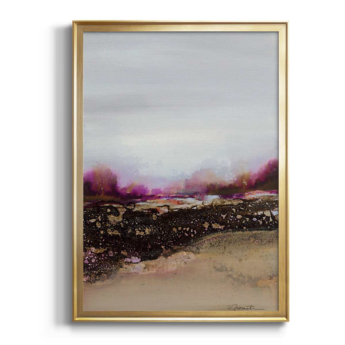 Sepia Botanical Journal I - Modern Framed Canvas Print