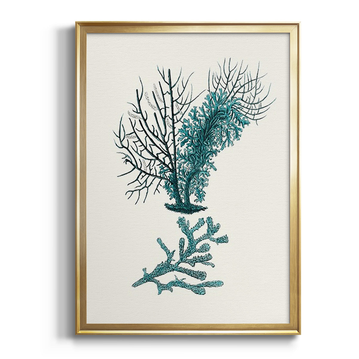 Sepia Botanical Journal I - Modern Framed Canvas Print