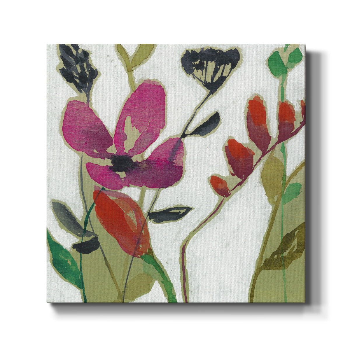 Vivid Flowers I-Premium Gallery Wrapped Canvas - Ready to Hang
