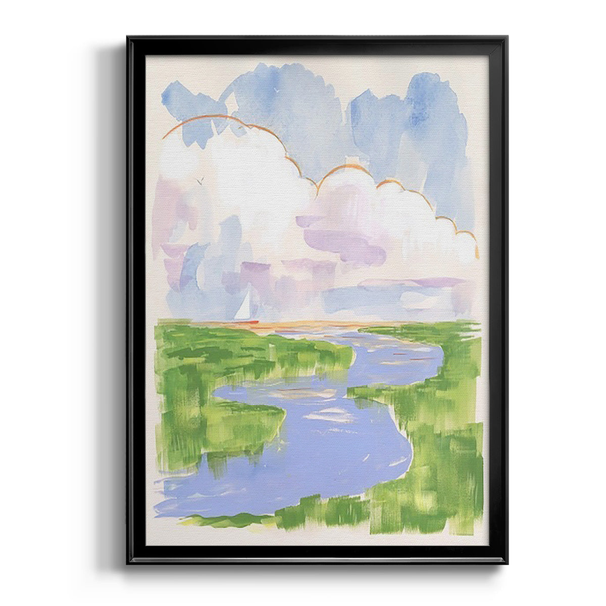 Low Country River Vista I Premium Framed Print - Ready to Hang