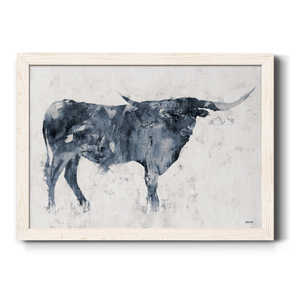 Long Horn-Premium Framed Canvas - Ready to Hang