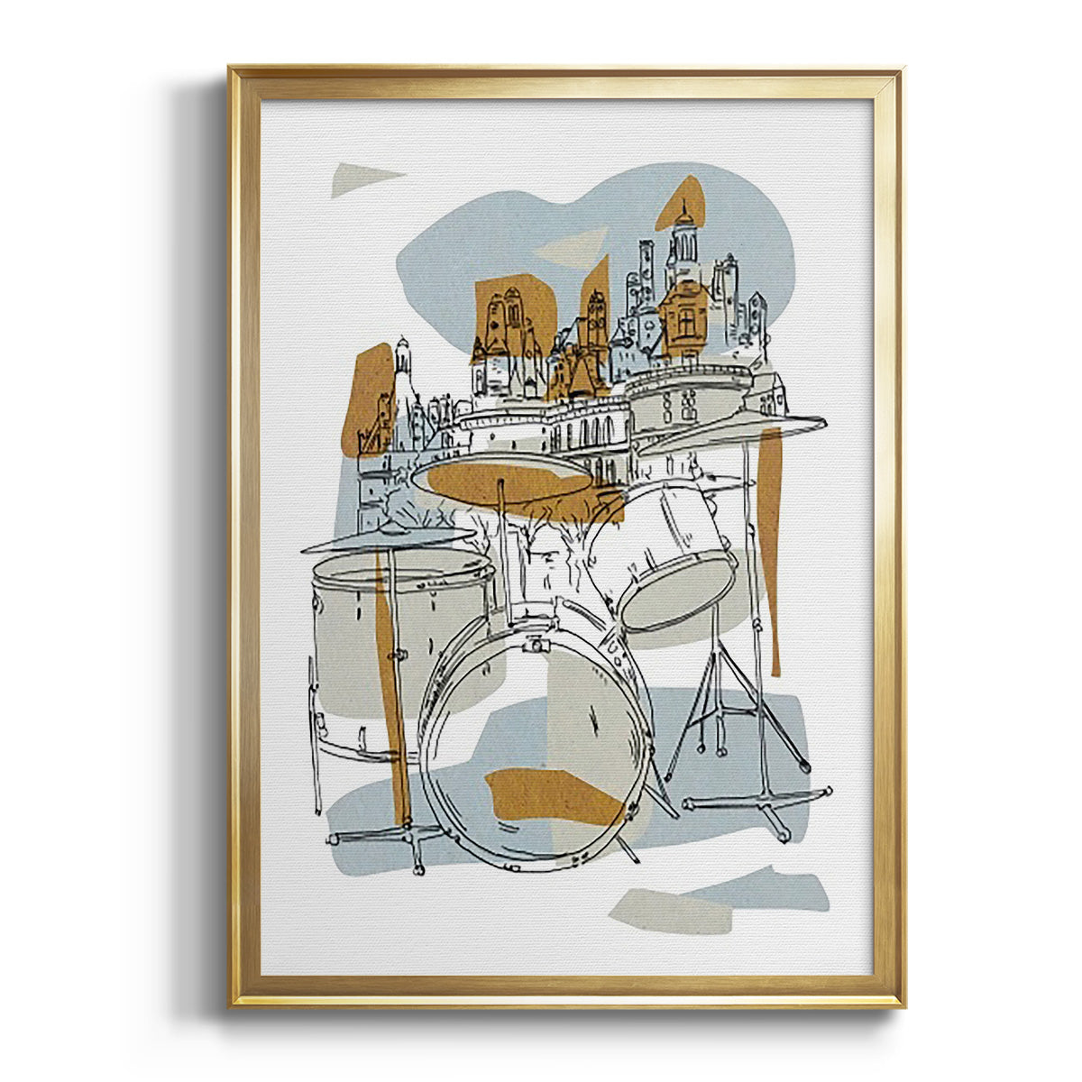 Sepia Botanical Journal I - Modern Framed Canvas Print