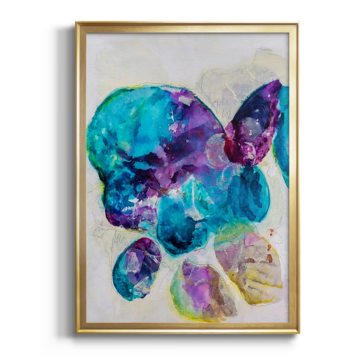 Sepia Botanical Journal I - Modern Framed Canvas Print