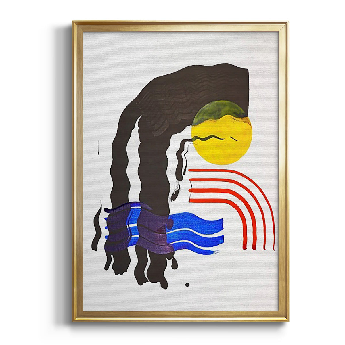 Soft Half Shell I - Modern Framed Canvas Print