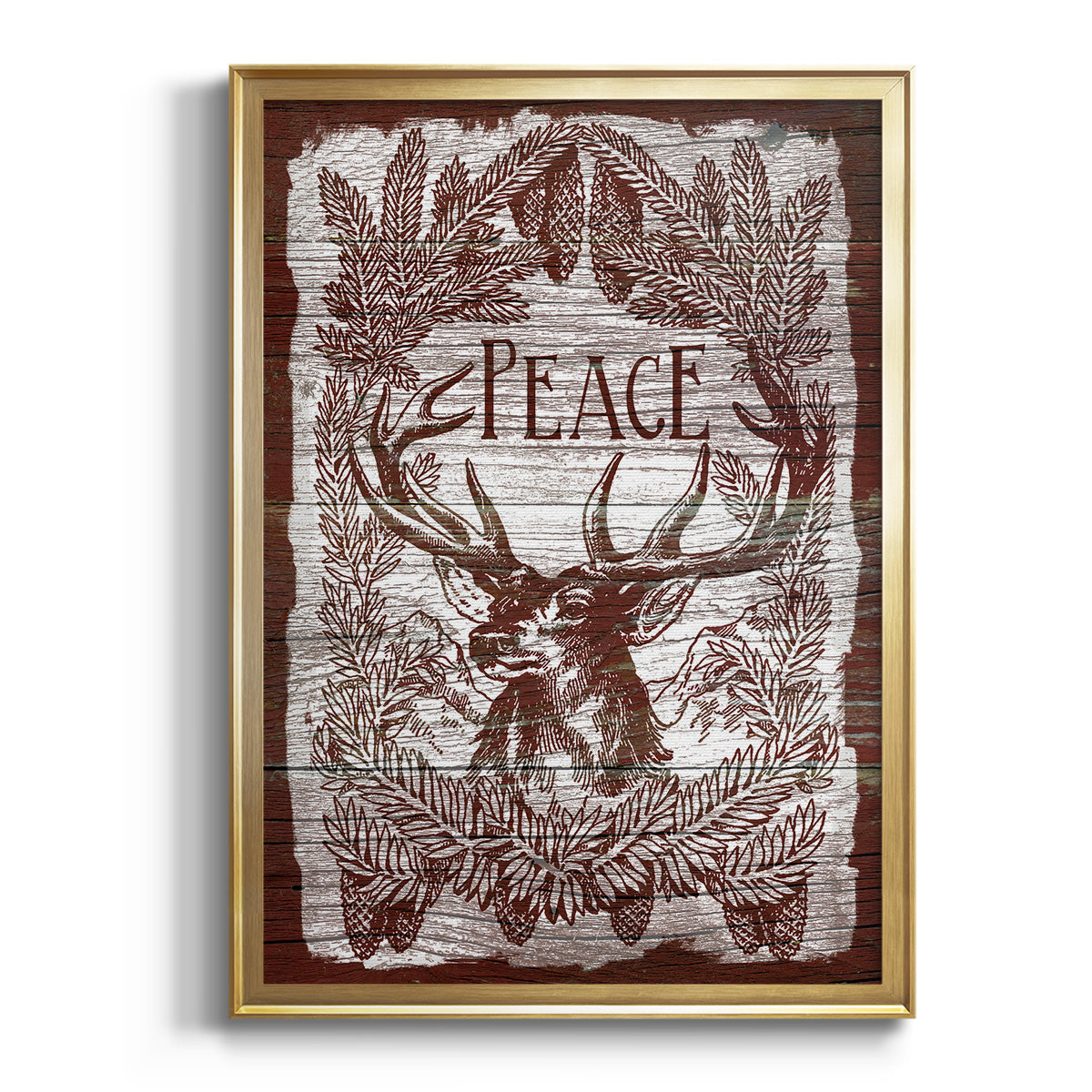 Sepia Botanical Journal I - Modern Framed Canvas Print