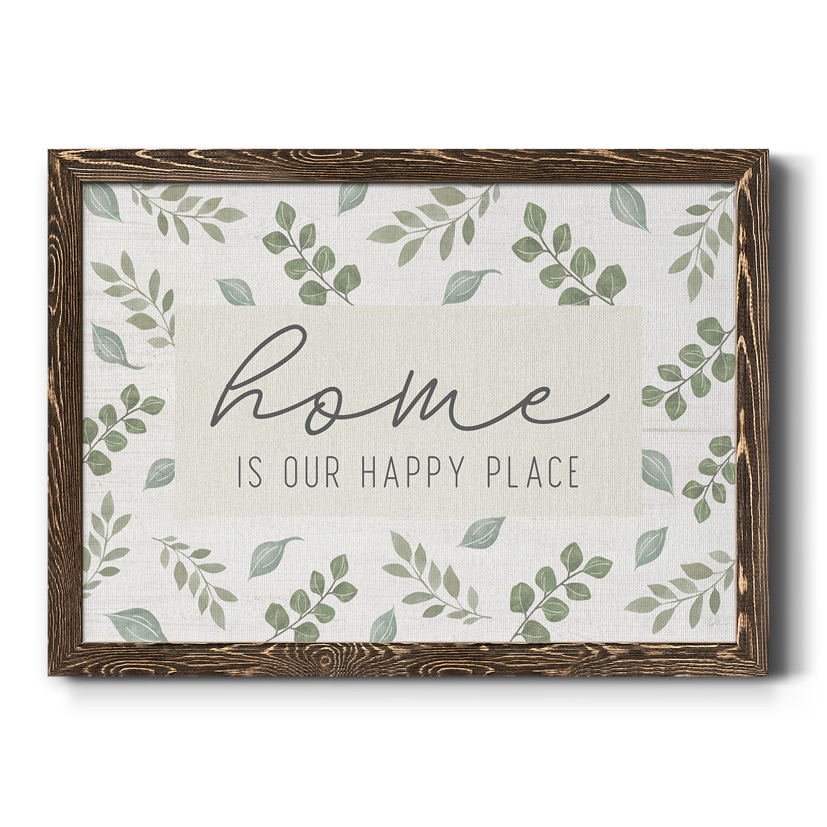 Home is Our Happy Place-Premium Framed Canvas - Ready to Hang