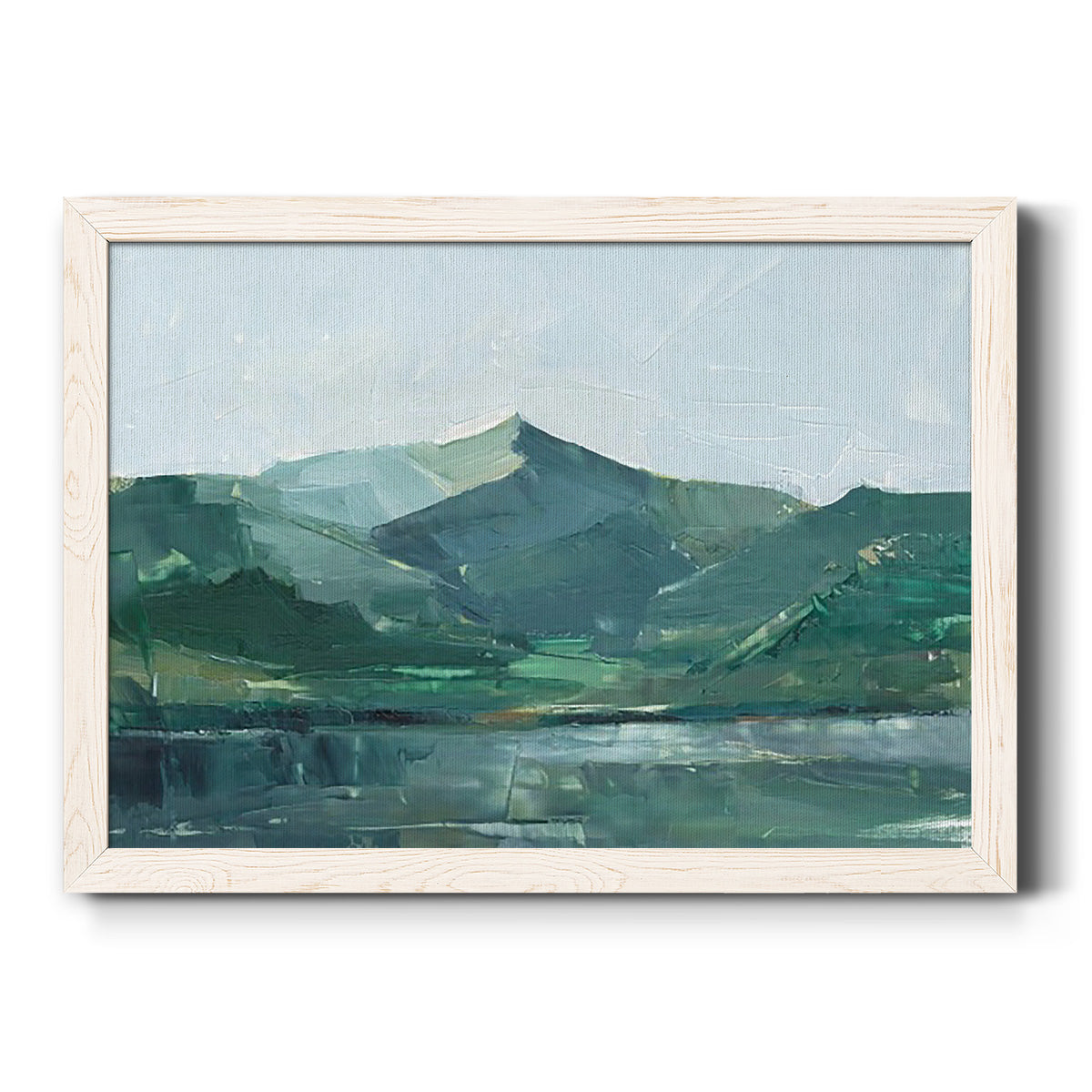 Green Grey Mountains I-Premium Framed Canvas - Ready to Hang