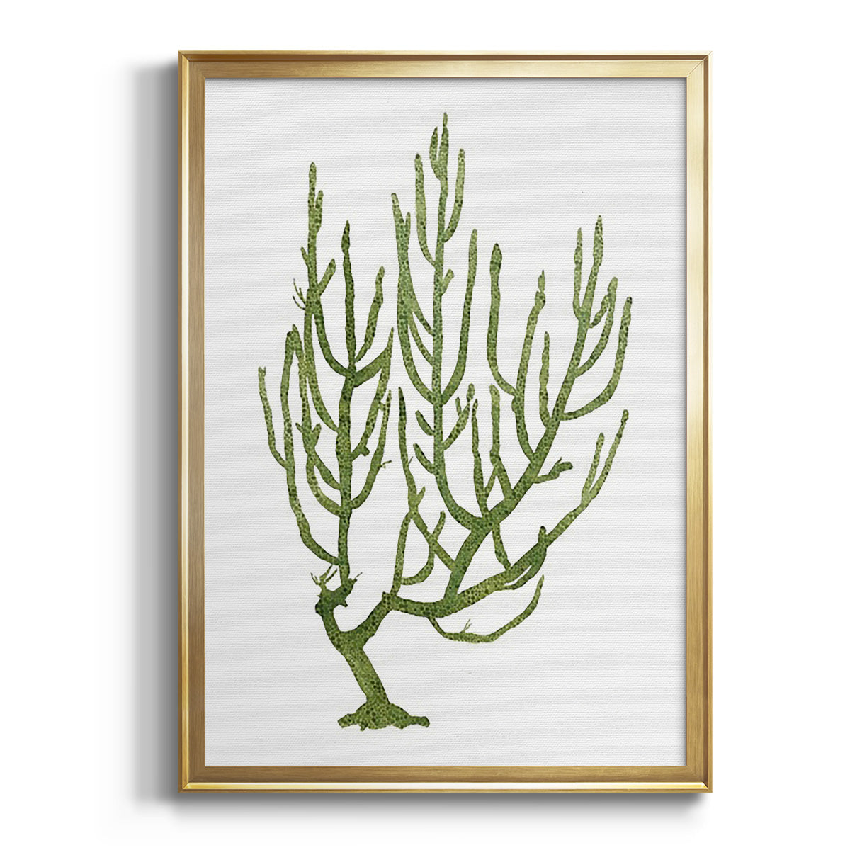 Sepia Botanical Journal I - Modern Framed Canvas Print