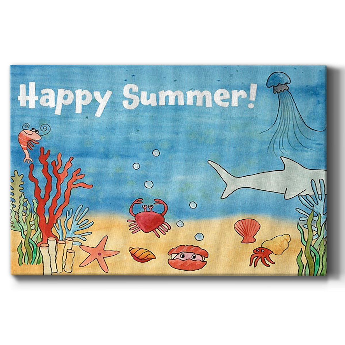 Cute Sea Creatures I Premium Gallery Wrapped Canvas - Ready to Hang