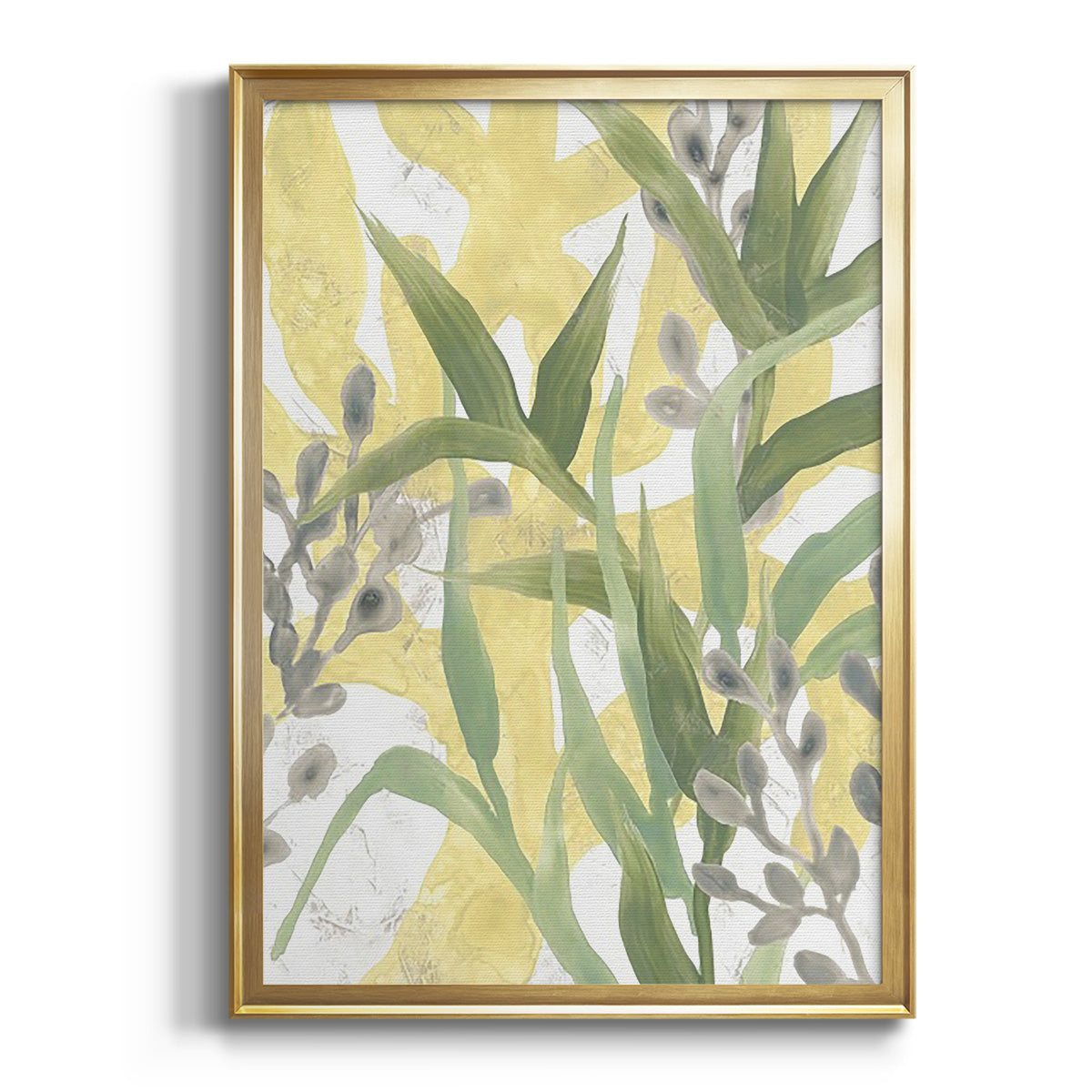 Sepia Botanical Journal I - Modern Framed Canvas Print
