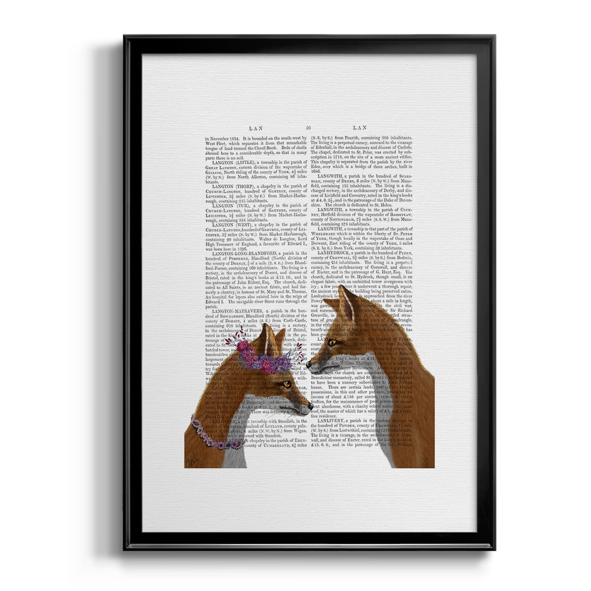 Fox Lovers Premium Framed Print - Ready to Hang