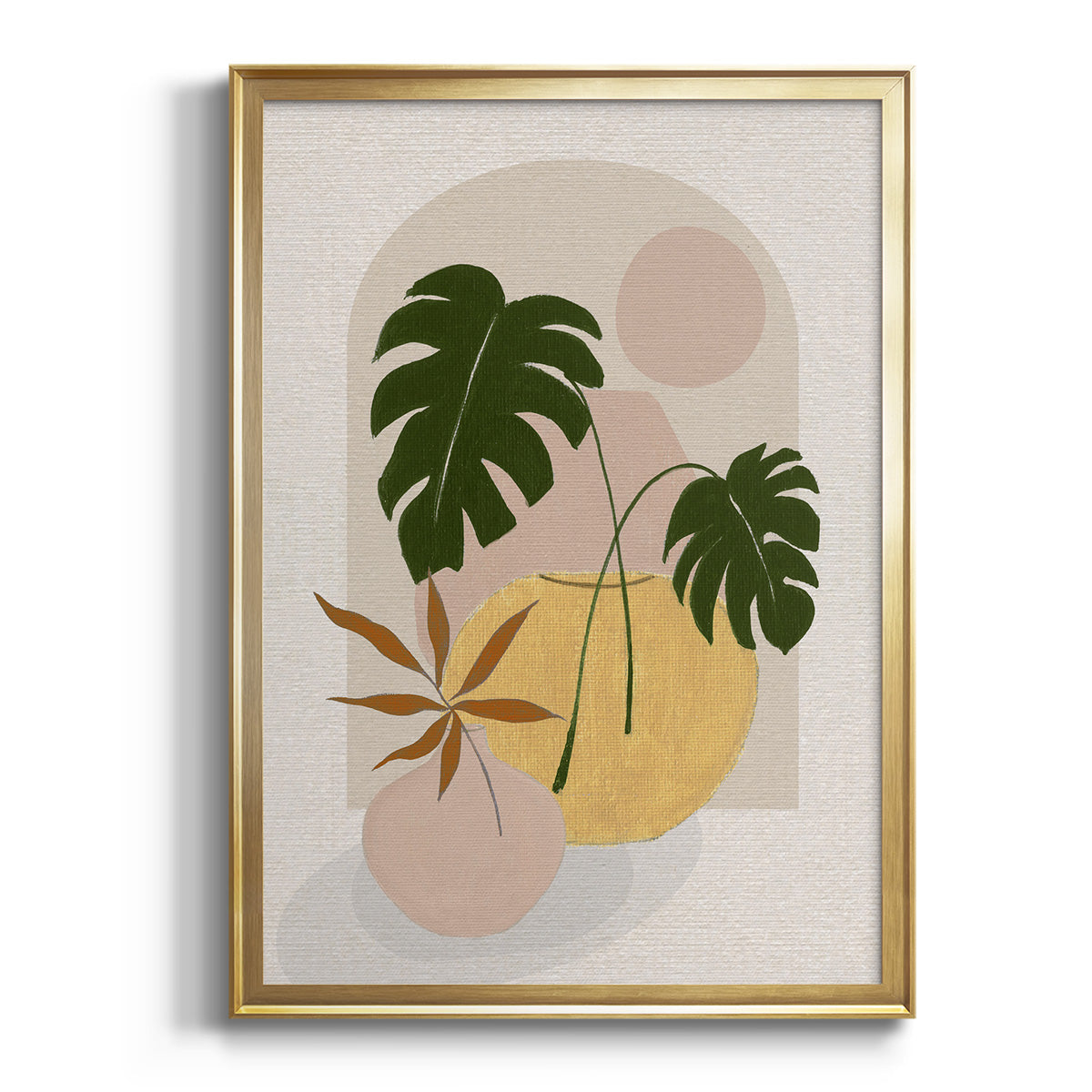 Sepia Botanical Journal I - Modern Framed Canvas Print