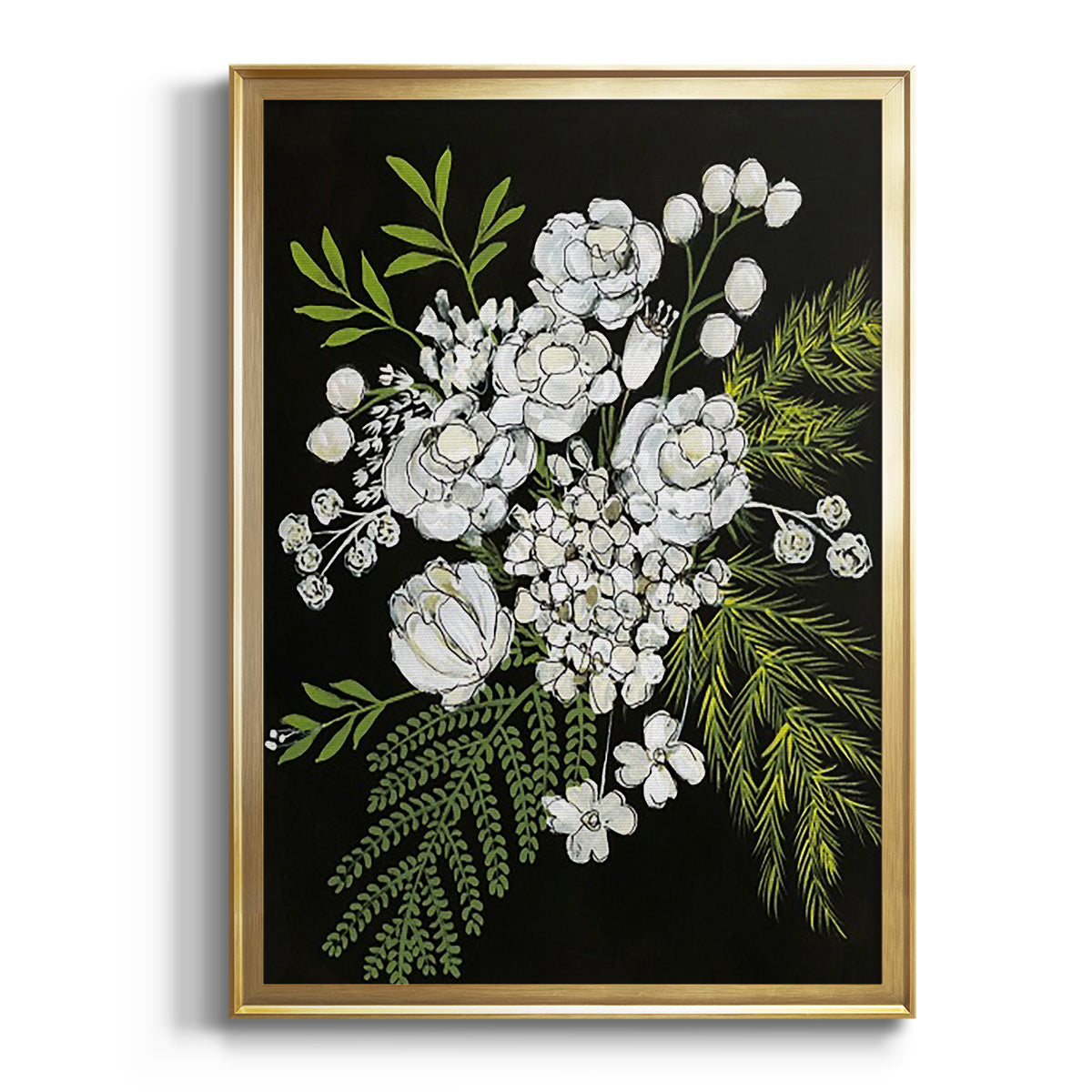 Sepia Botanical Journal I - Modern Framed Canvas Print