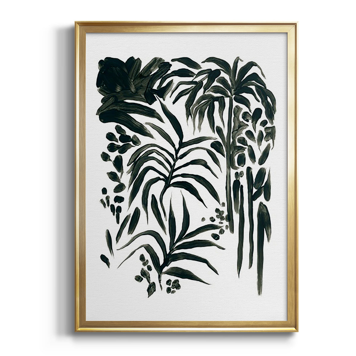 Sepia Botanical Journal I - Modern Framed Canvas Print