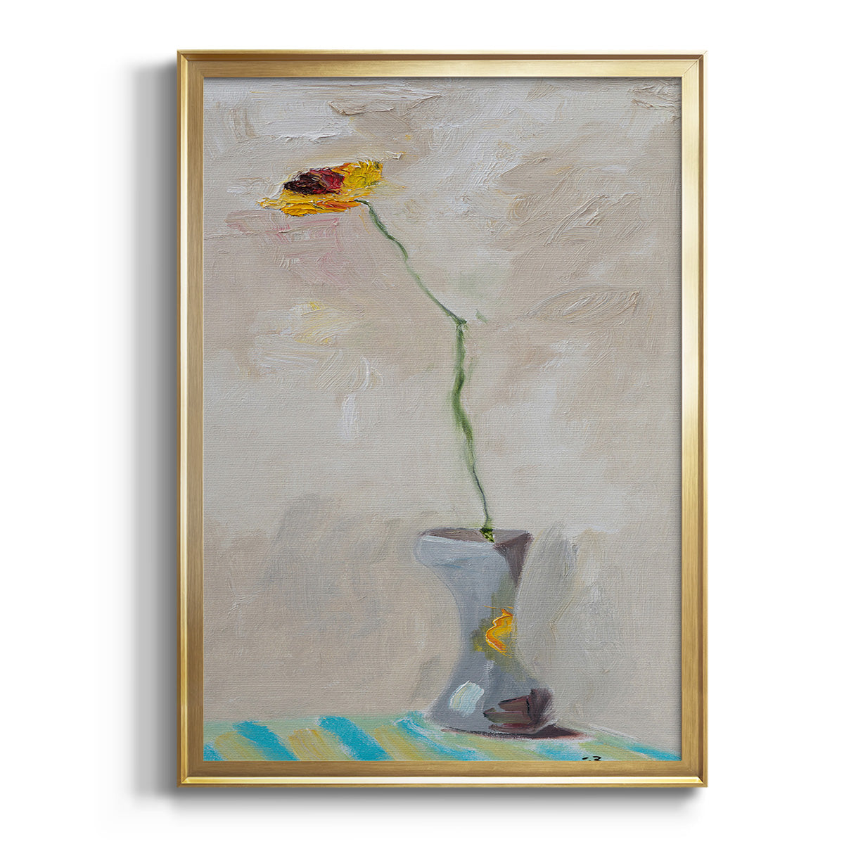 Sepia Botanical Journal I - Modern Framed Canvas Print