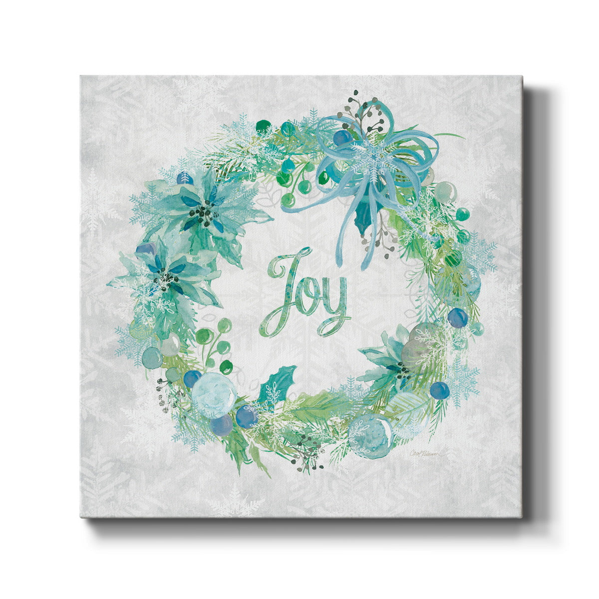 Joy Wreath - Canvas Art Print