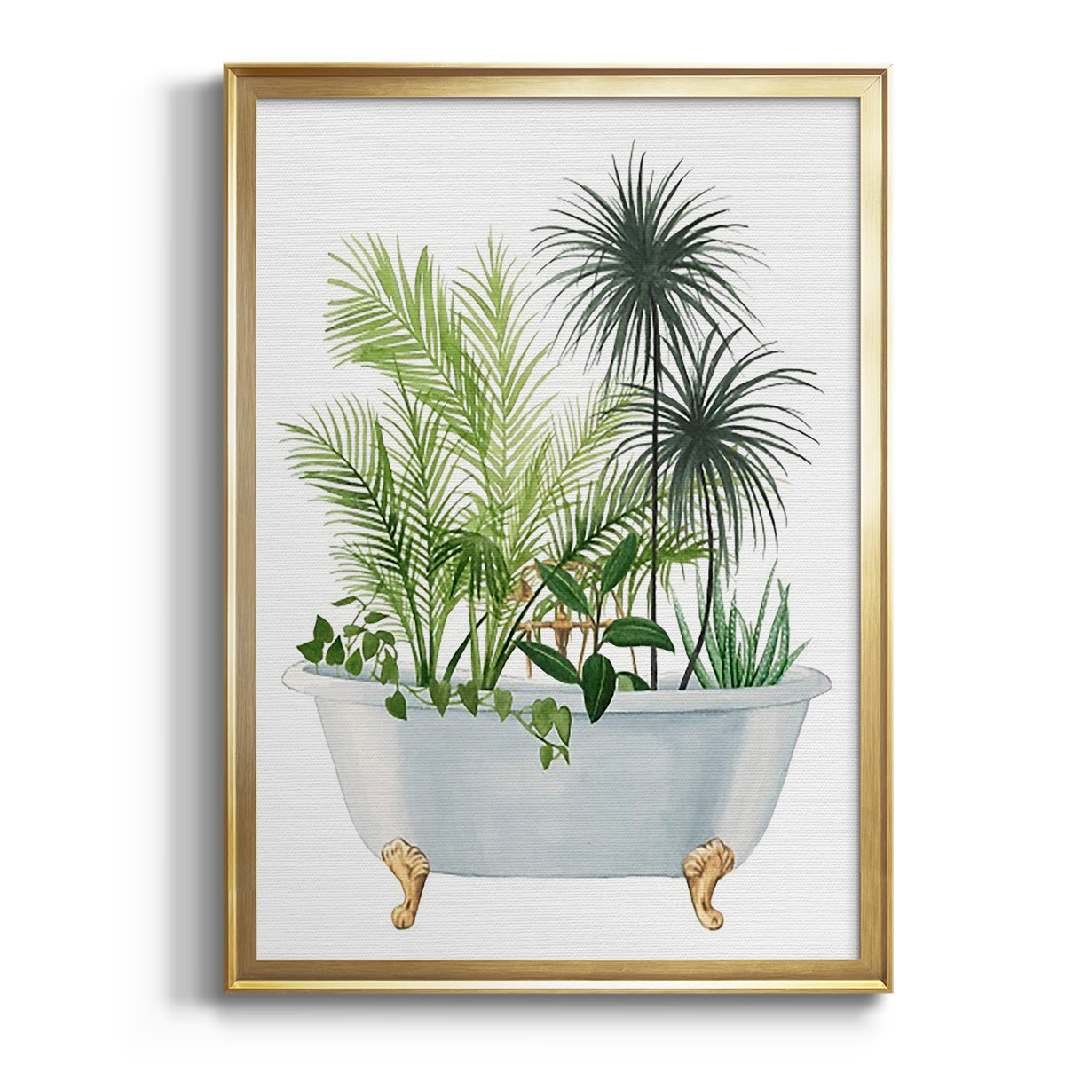 Sepia Botanical Journal I - Modern Framed Canvas Print