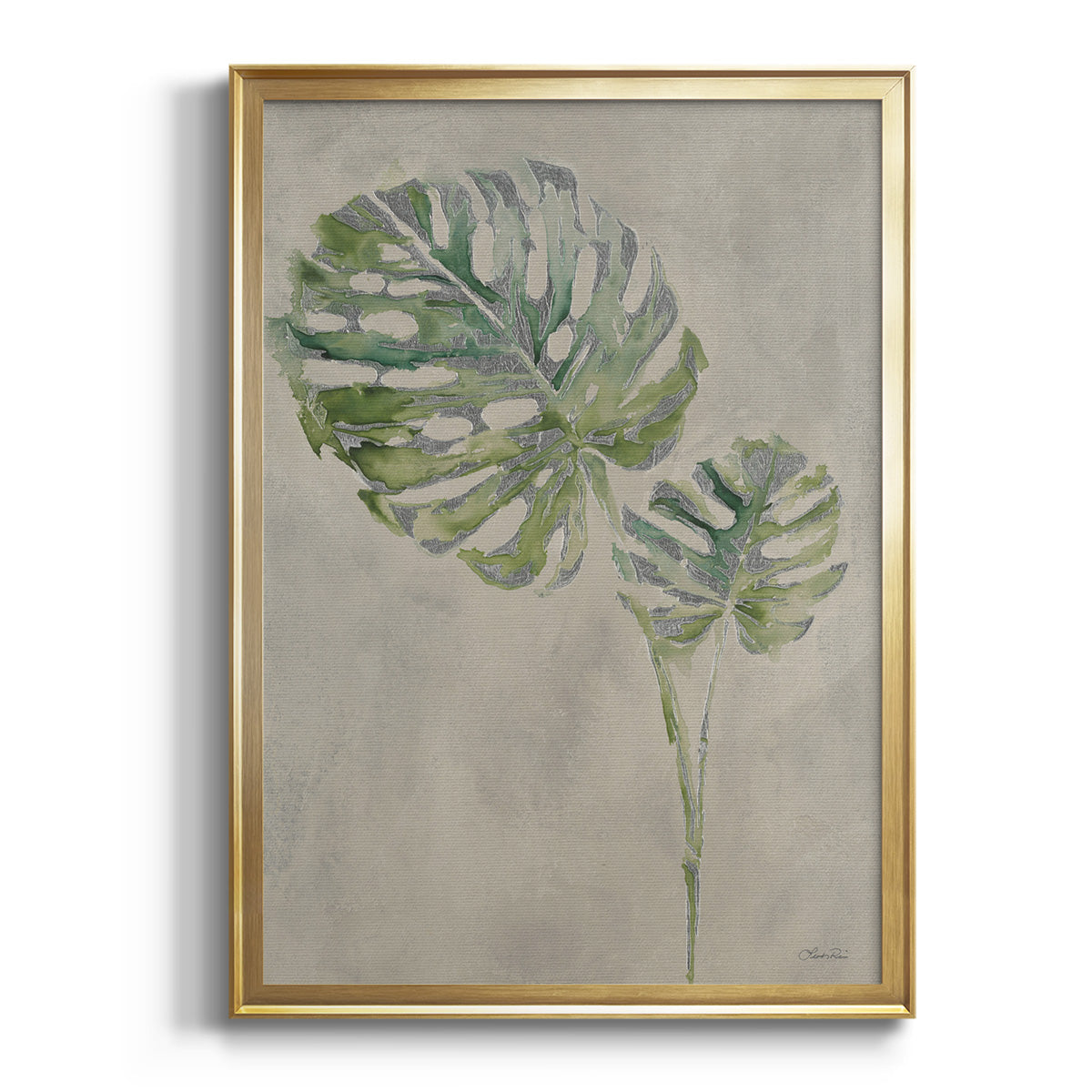 Sepia Botanical Journal I - Modern Framed Canvas Print