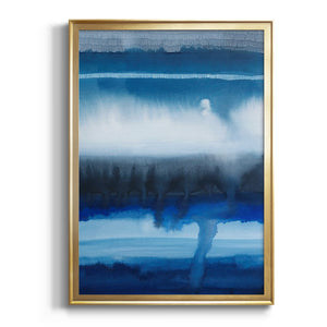 Deep Blue Shore I Premium Framed Print - Ready to Hang