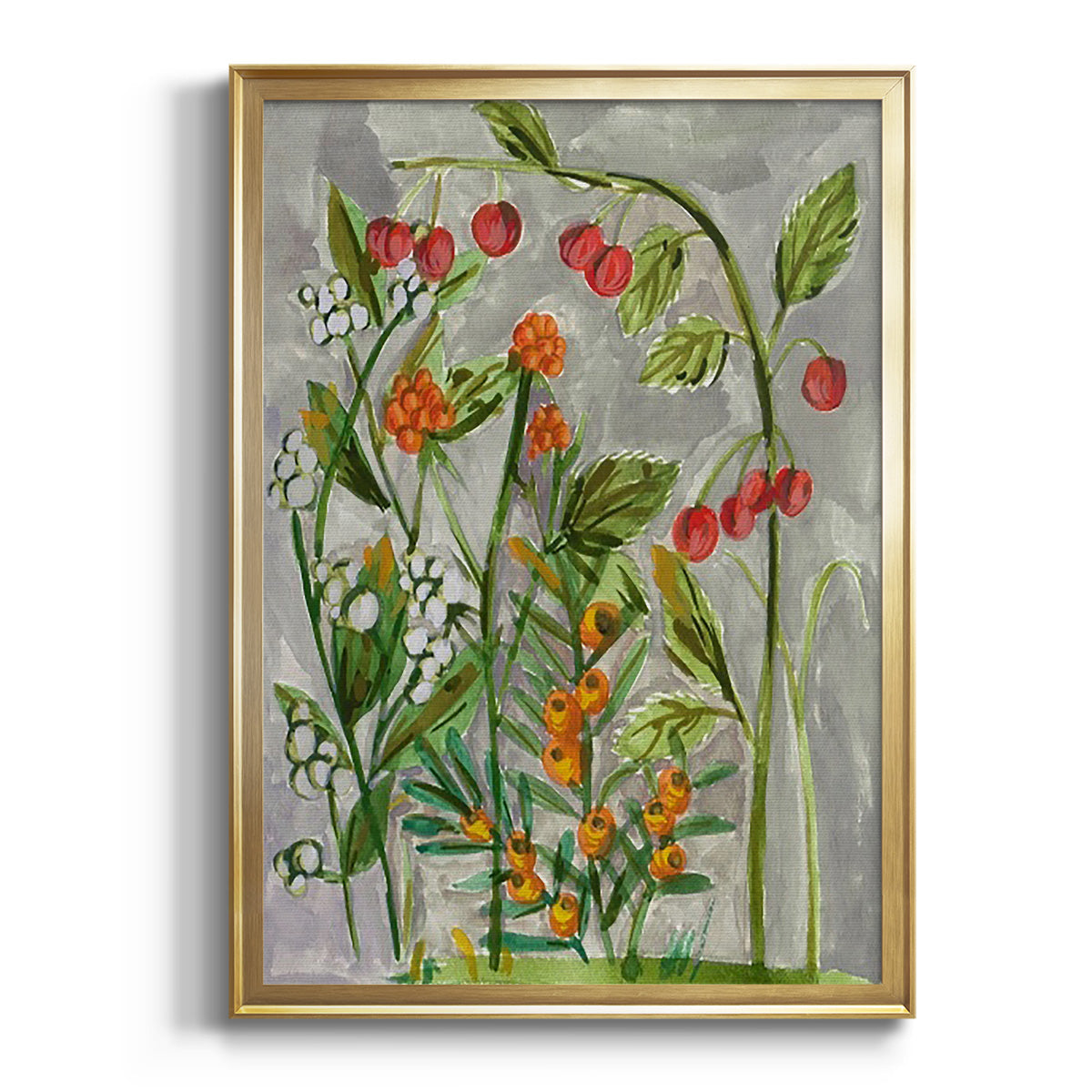 Sepia Botanical Journal I - Modern Framed Canvas Print