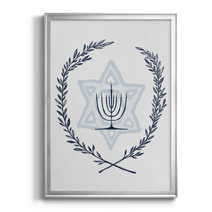 Happy Hanukkah I Premium Framed Print - Ready to Hang