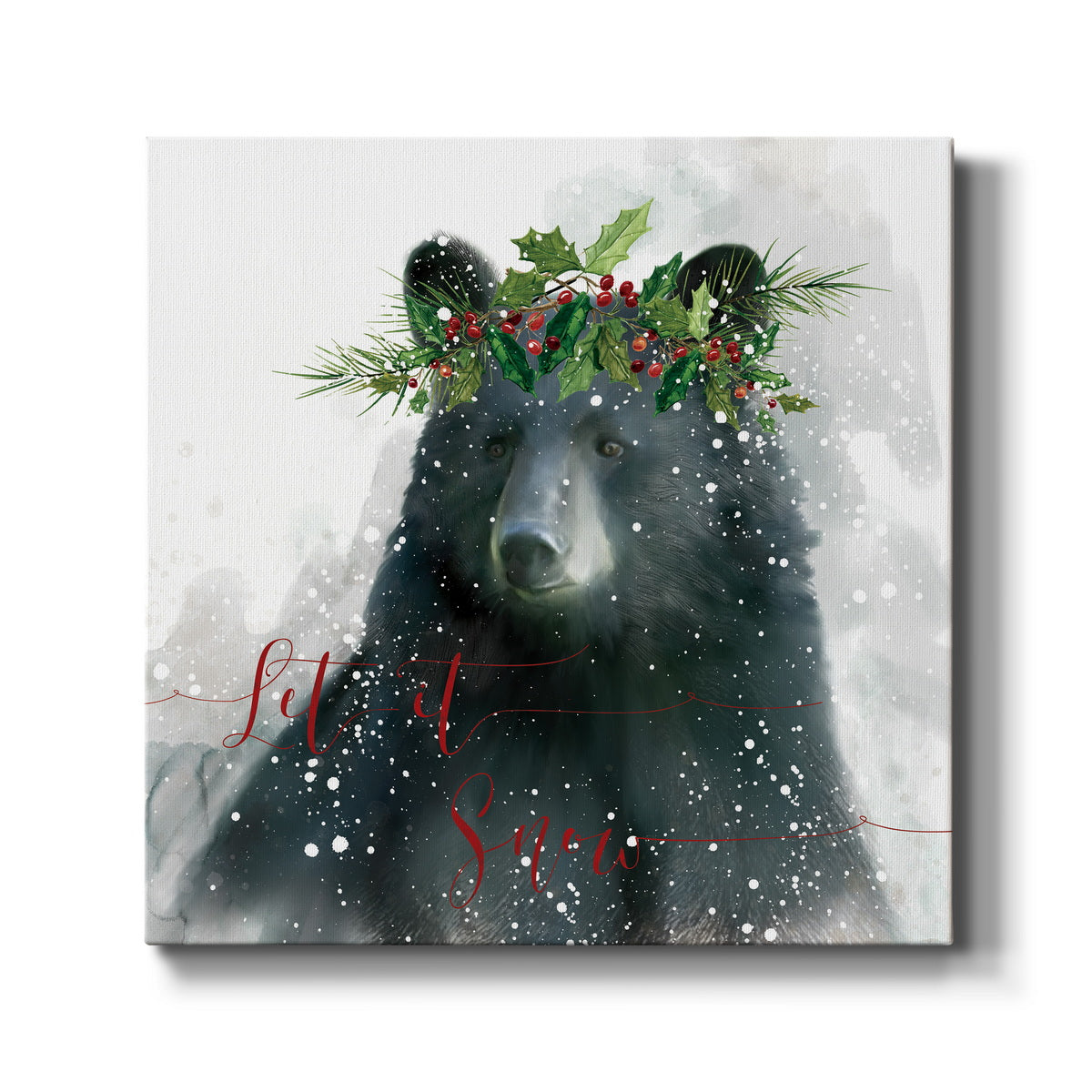 Let It Snow Bear - Canvas Art Print