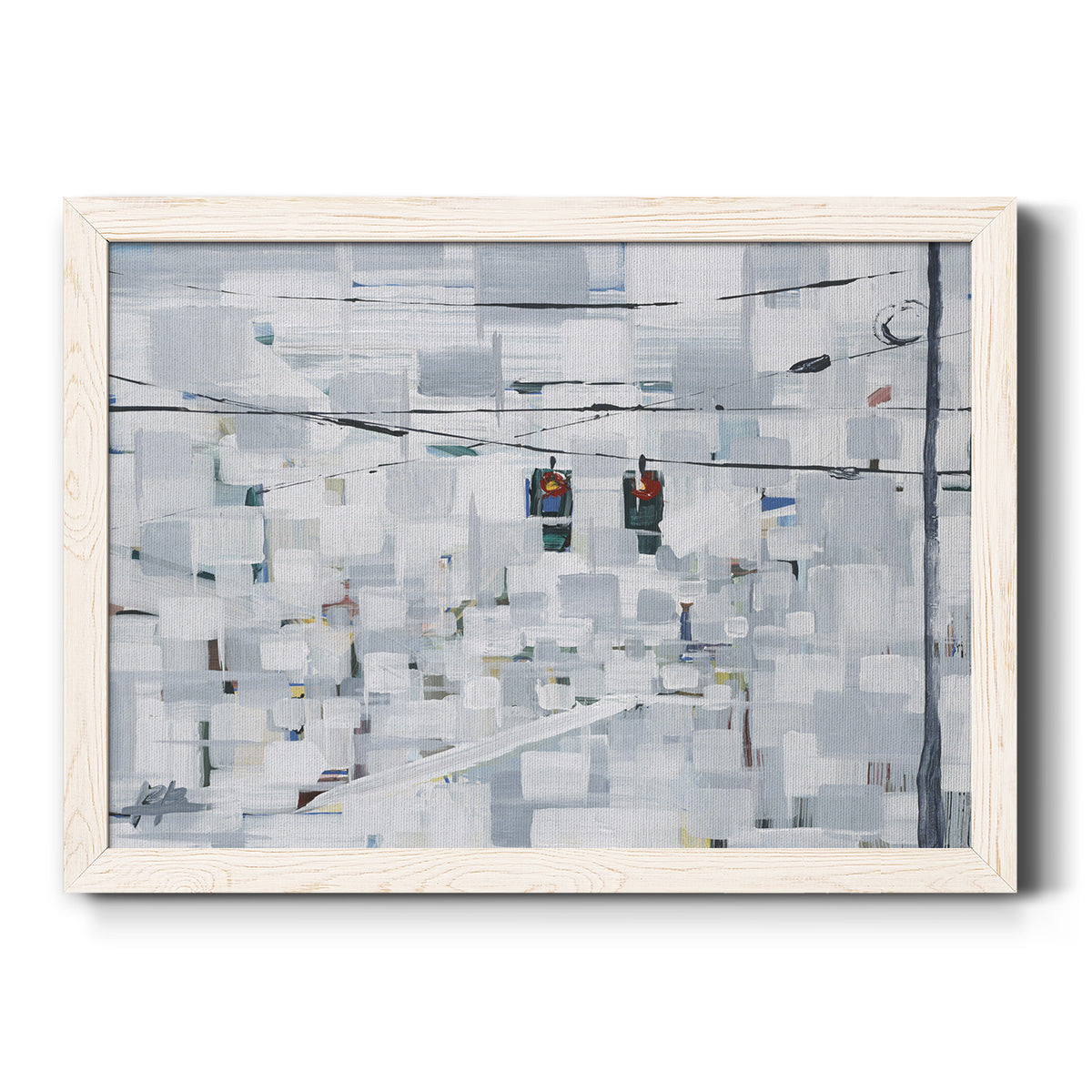 Stop on White-Premium Framed Canvas - Ready to Hang