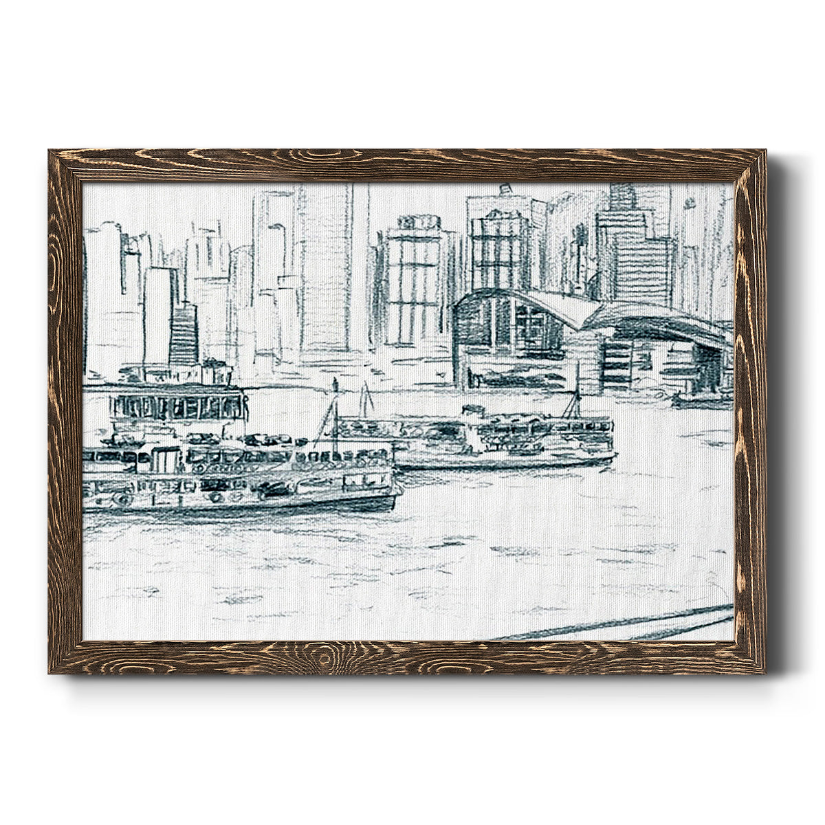 Ferryboats I-Premium Framed Canvas - Ready to Hang
