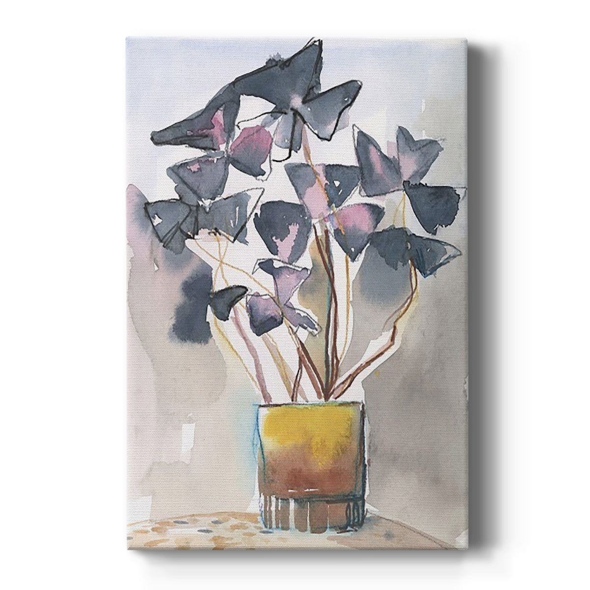 Oxalis in Vase II - Canvas Art Print