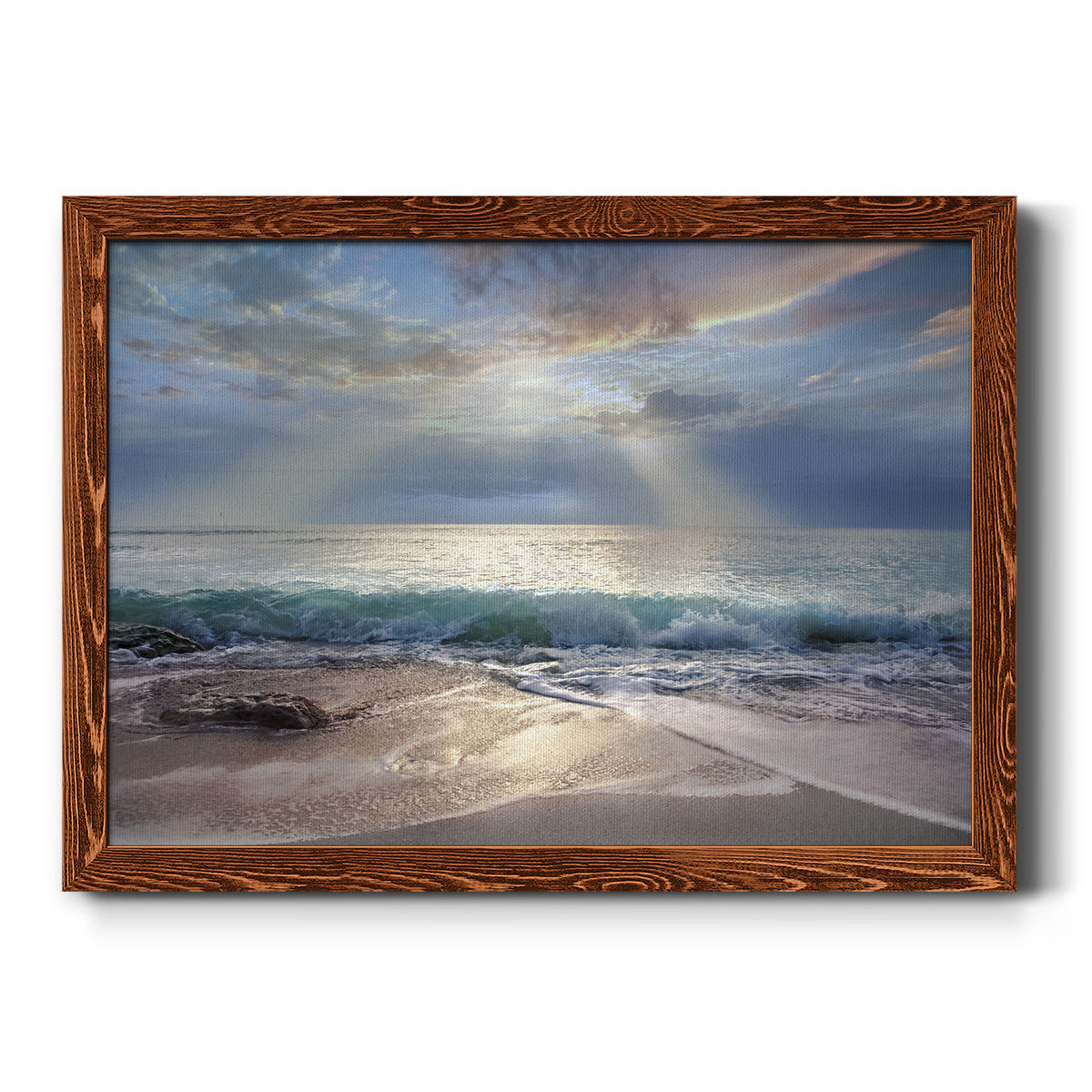 Aqua Blue Morning-Premium Framed Canvas - Ready to Hang