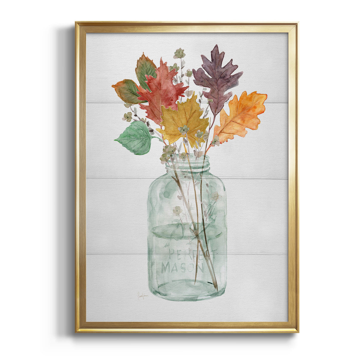 Sepia Botanical Journal I - Modern Framed Canvas Print