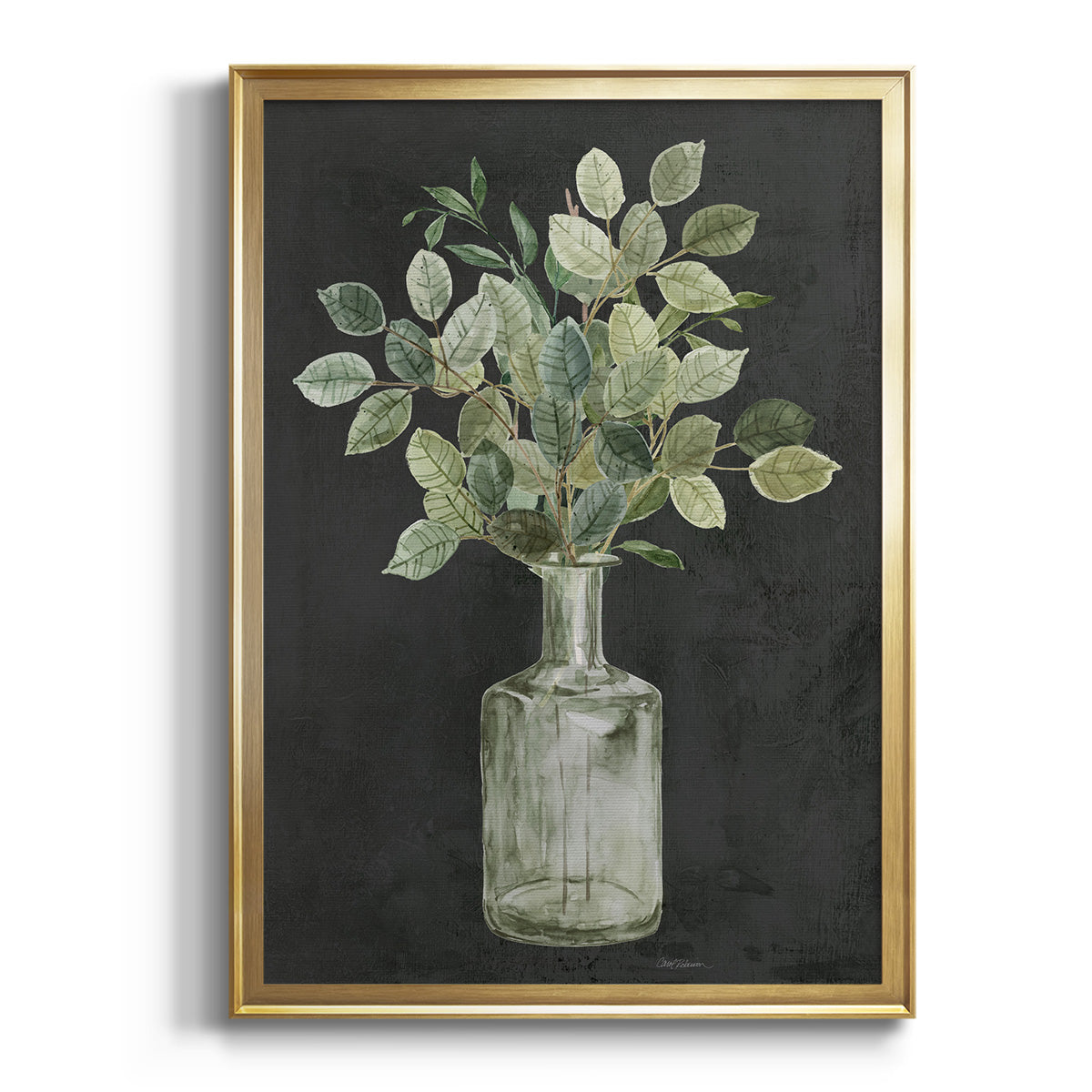 Sepia Botanical Journal I - Modern Framed Canvas Print