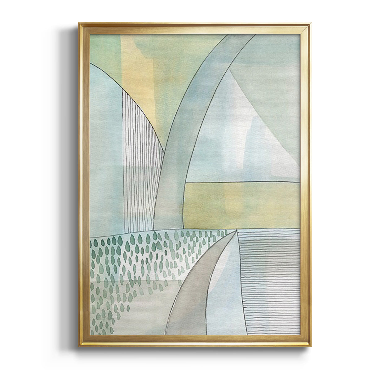 Soft Half Shell I - Modern Framed Canvas Print
