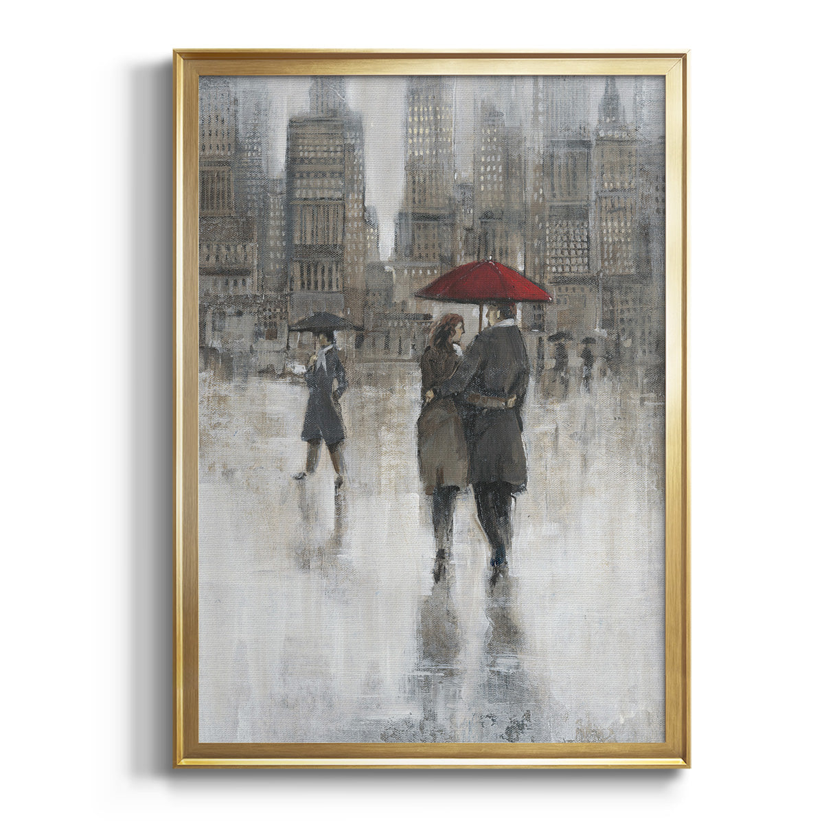 Rain in The City II Premium Framed Print - Ready to Hang