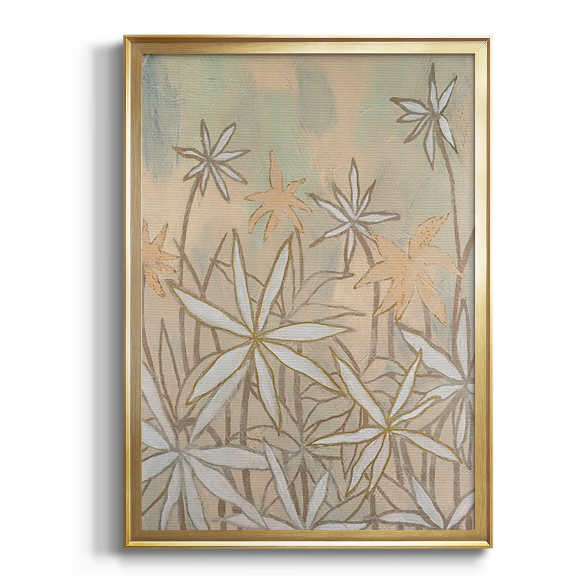 Sepia Botanical Journal I - Modern Framed Canvas Print