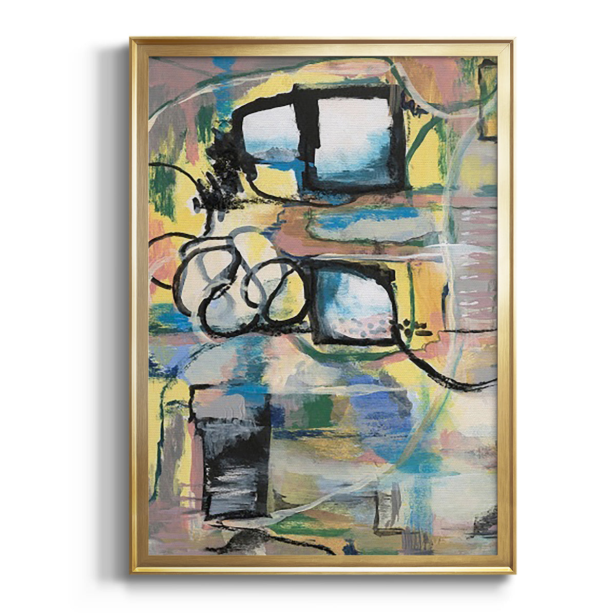 Sepia Botanical Journal I - Modern Framed Canvas Print