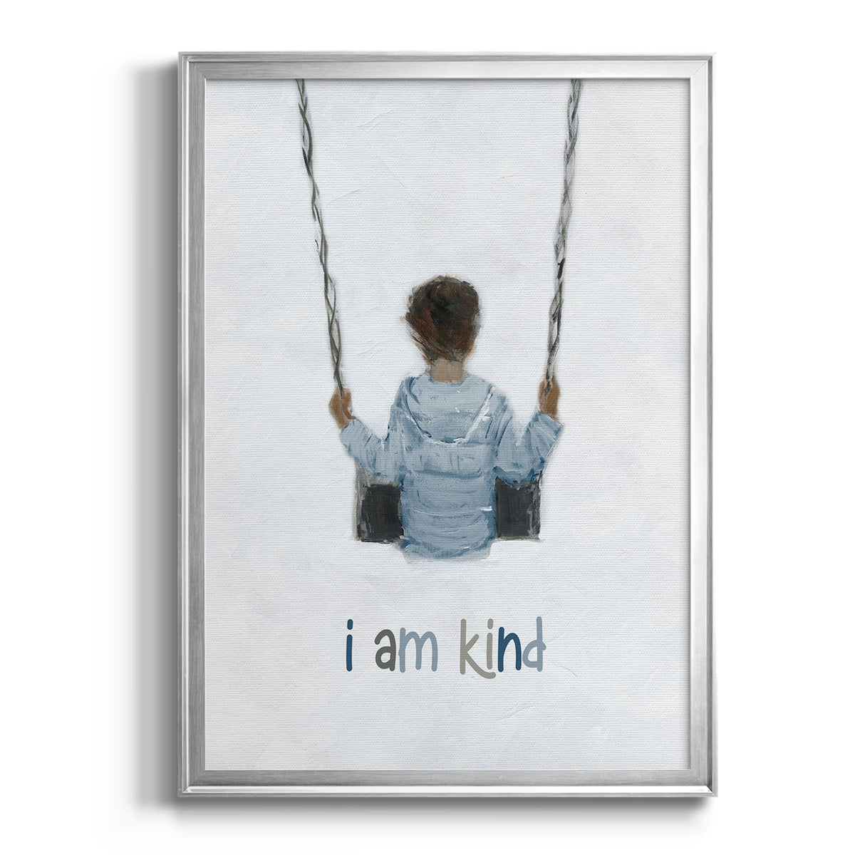 Boy on a Swing Premium Framed Print - Ready to Hang
