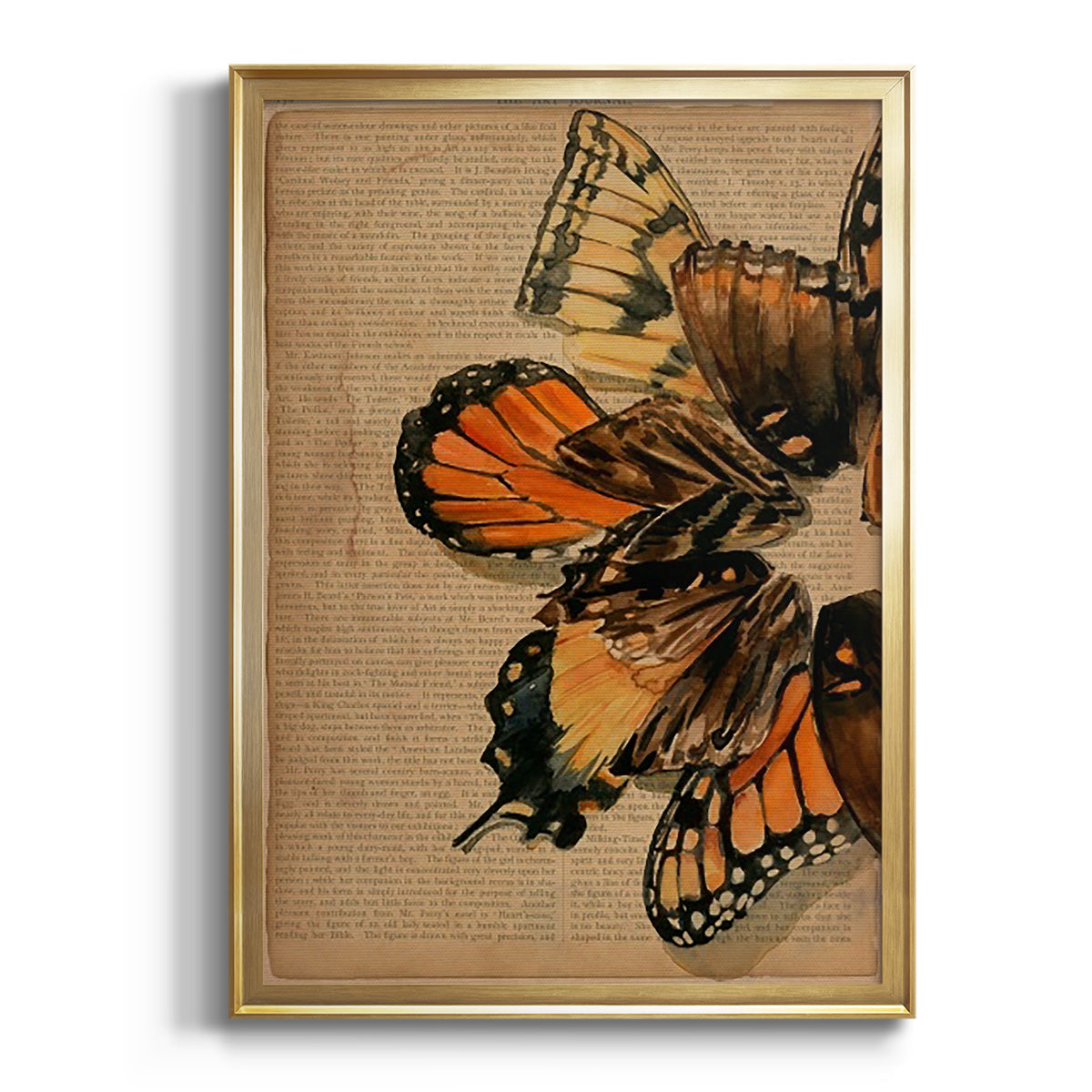 Sepia Botanical Journal I - Modern Framed Canvas Print