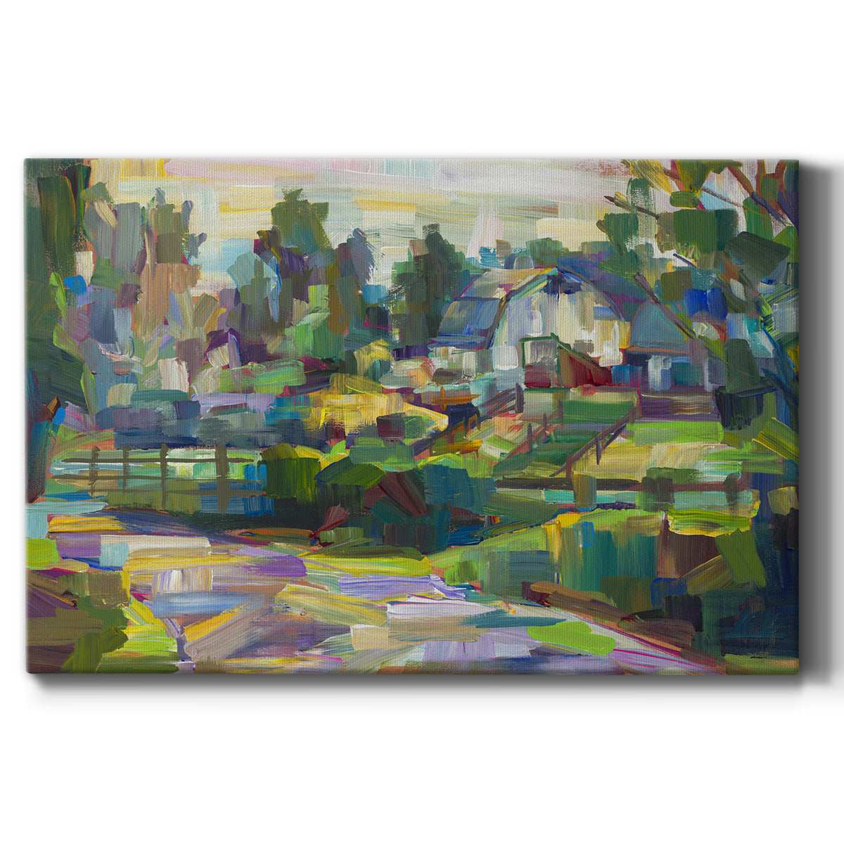 White Barn Premium Gallery Wrapped Canvas - Ready to Hang