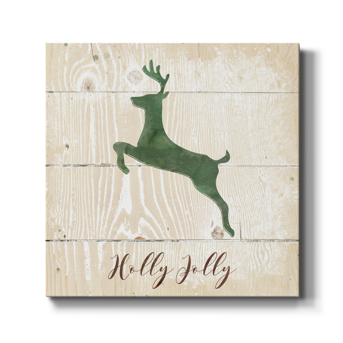 Holly Jolly Reindeer - Canvas Art Print