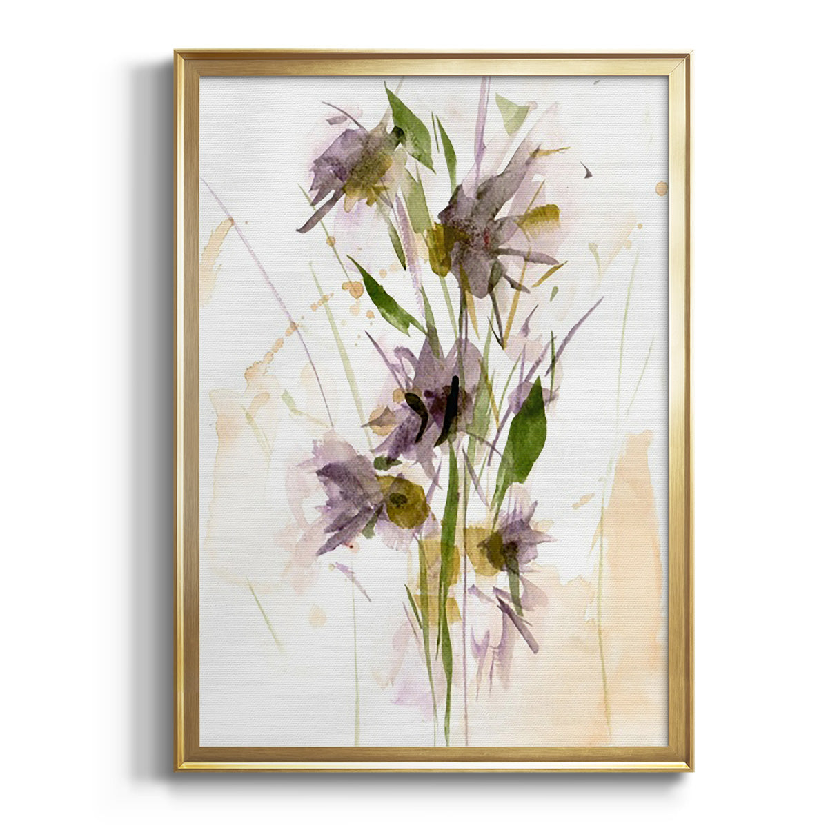 Sepia Botanical Journal I - Modern Framed Canvas Print