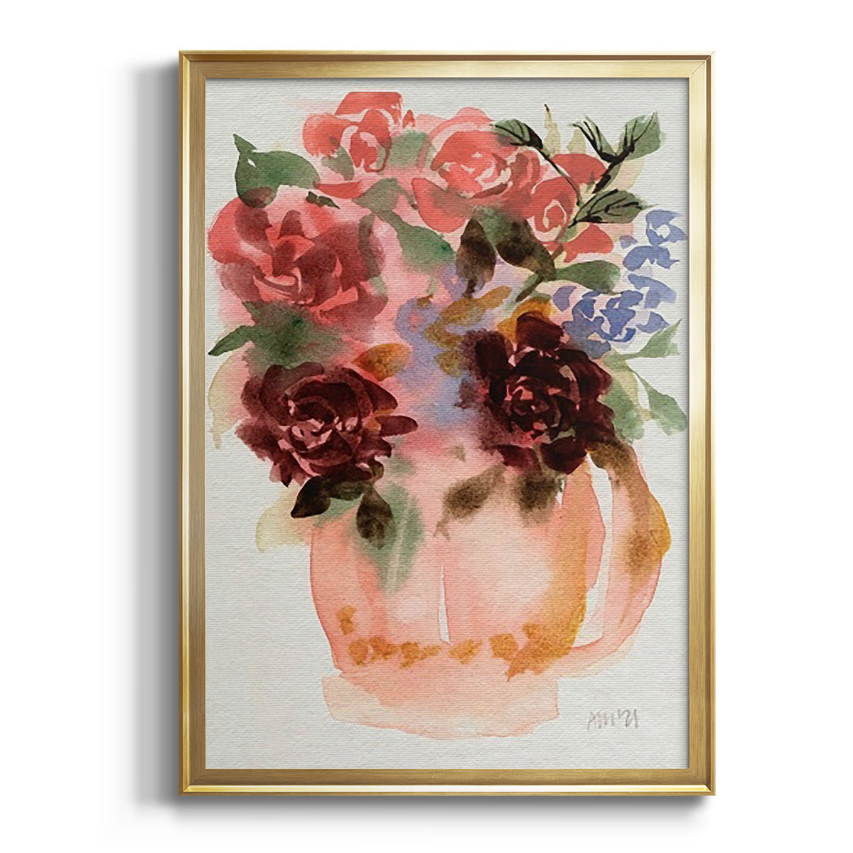 Sepia Botanical Journal I - Modern Framed Canvas Print