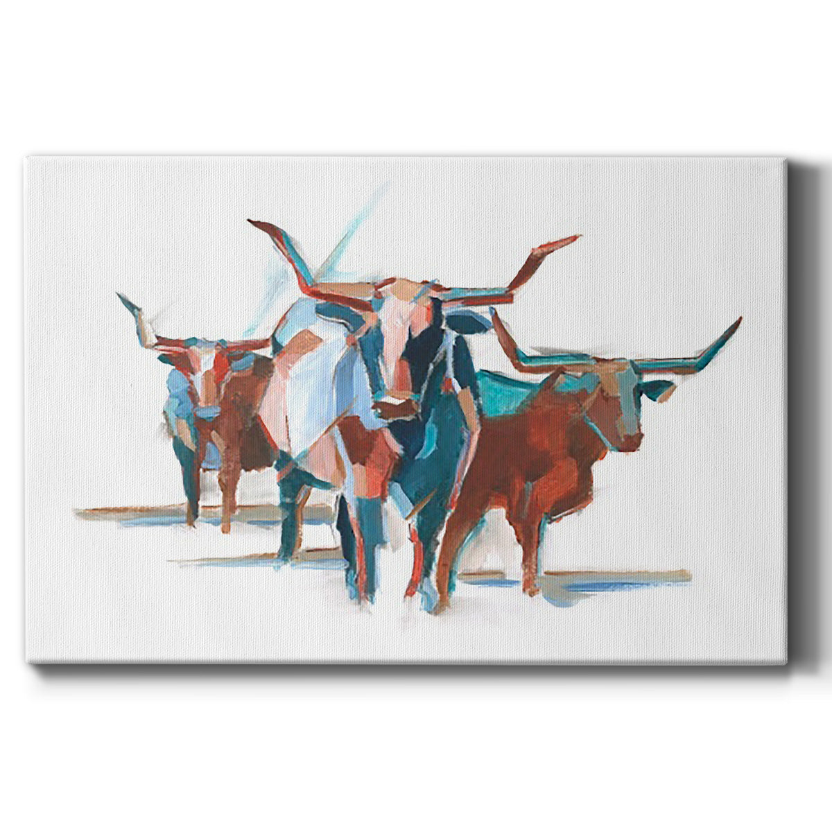 Modern Longhorns I - Canvas Art Print