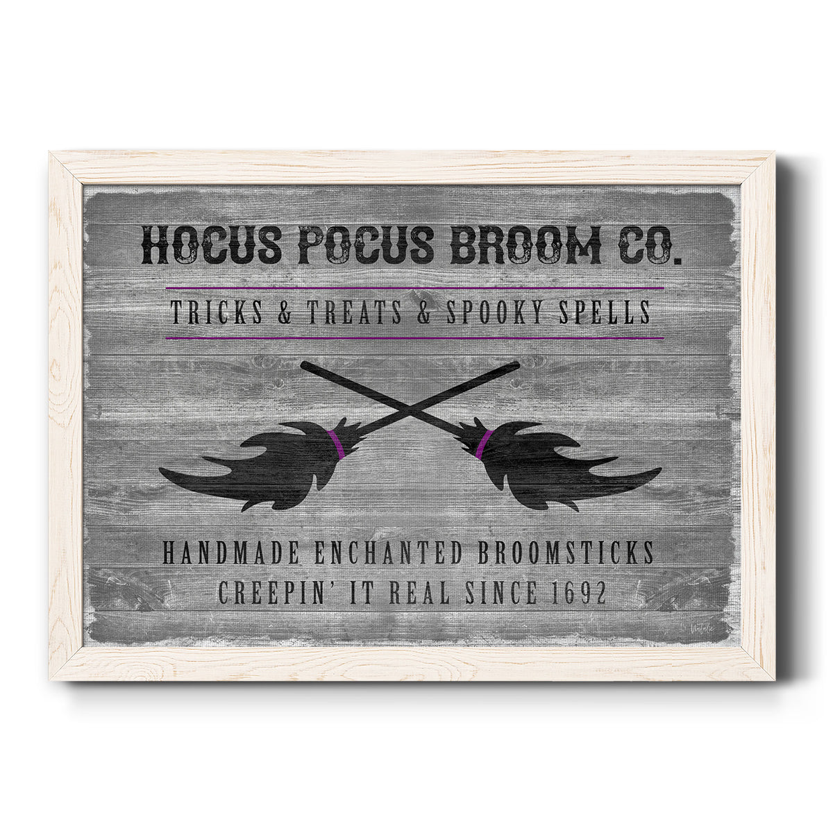 Hocus Pocus Broom Co.-Premium Framed Canvas - Ready to Hang