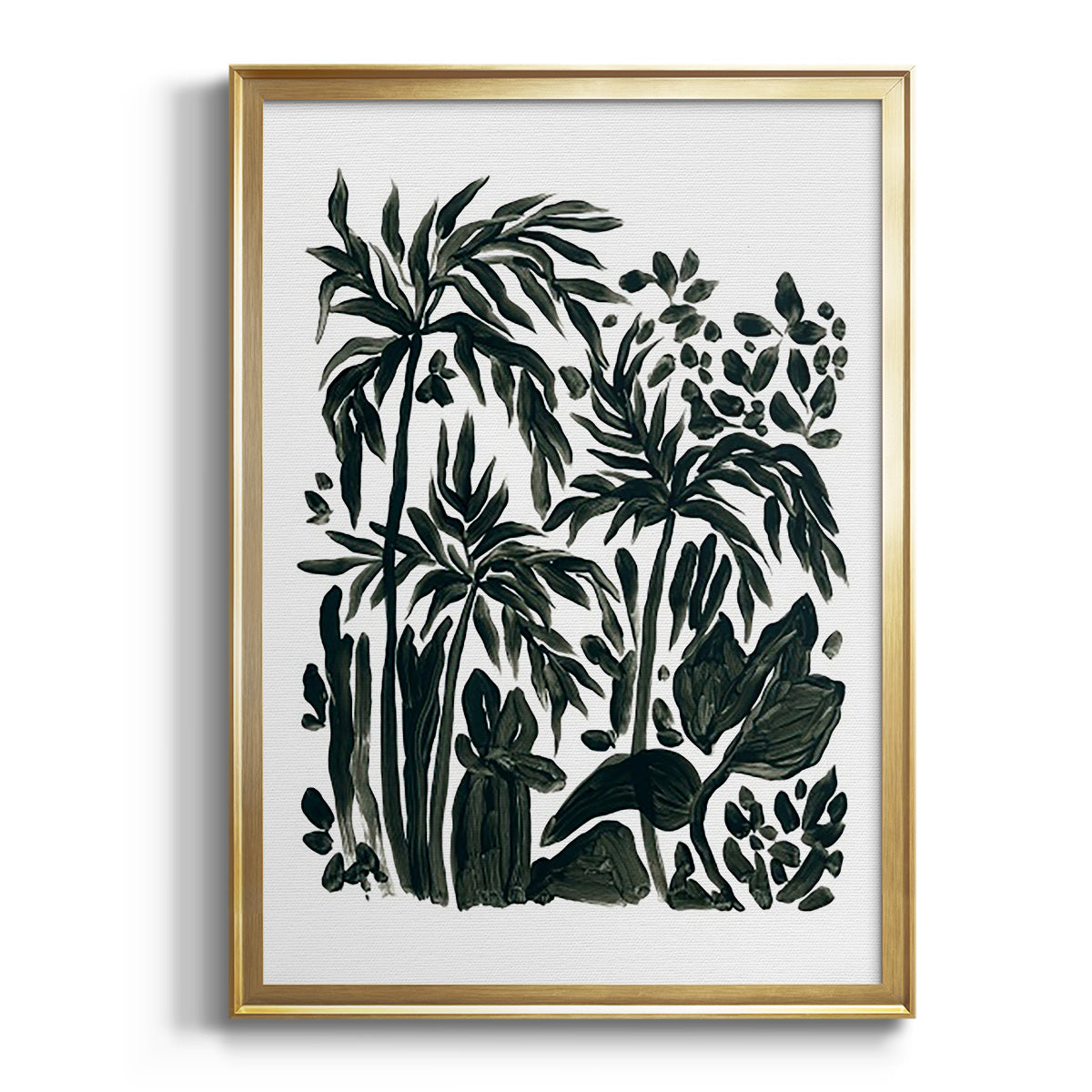 Sepia Botanical Journal I - Modern Framed Canvas Print