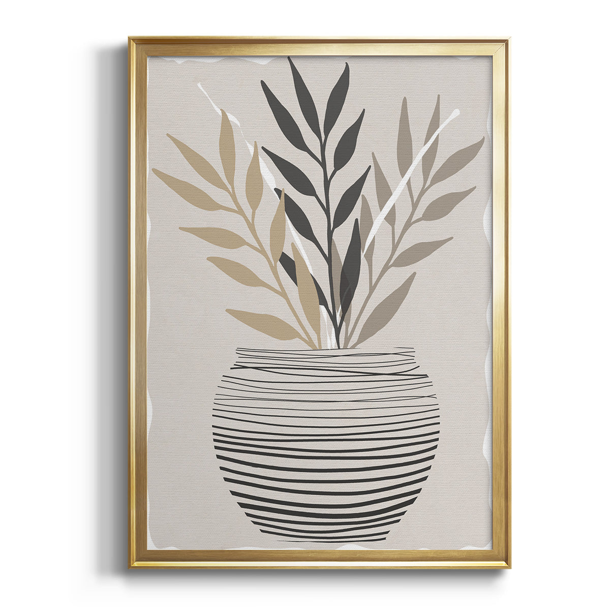 Sepia Botanical Journal I - Modern Framed Canvas Print
