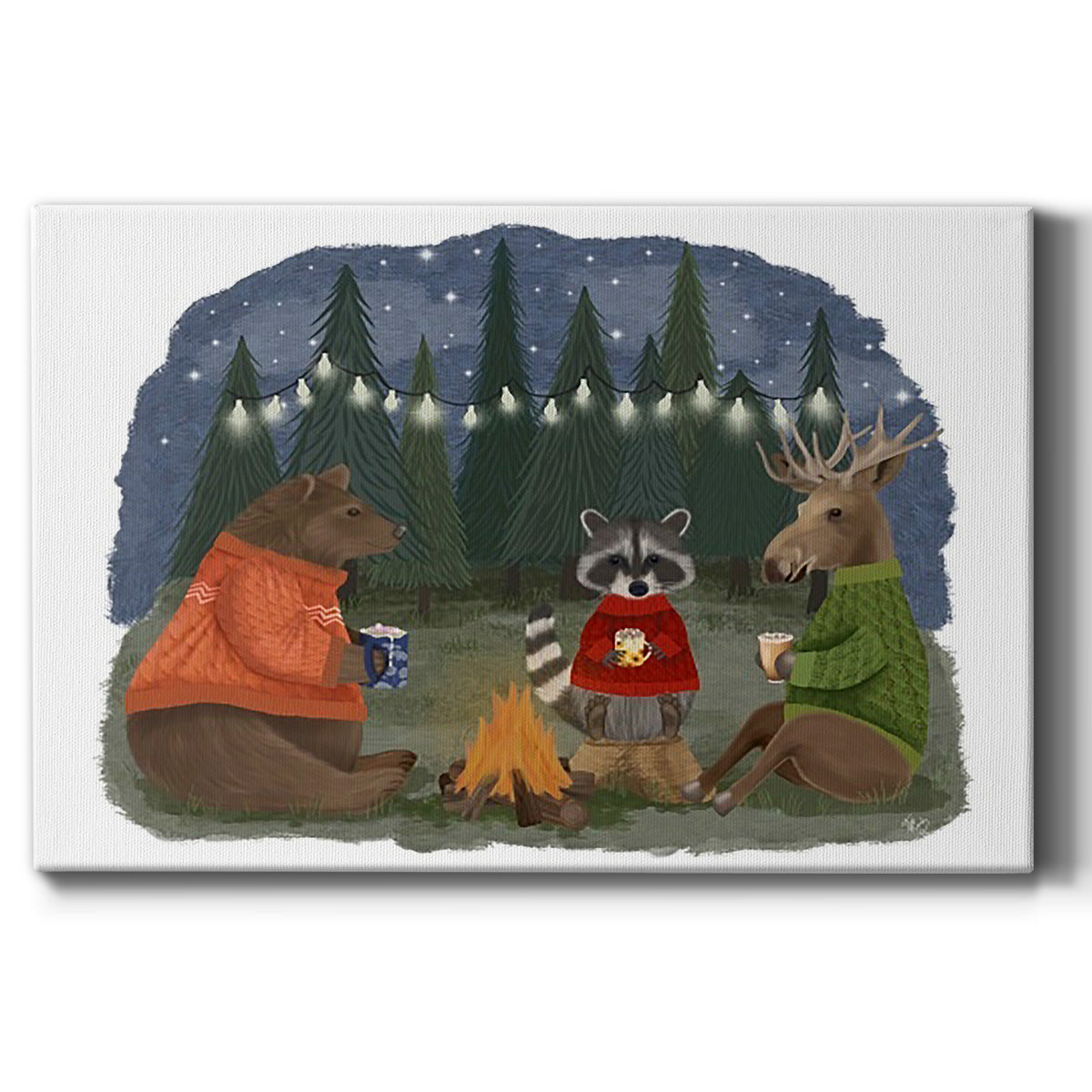 Campfire Hot Chocolate Premium Gallery Wrapped Canvas - Ready to Hang