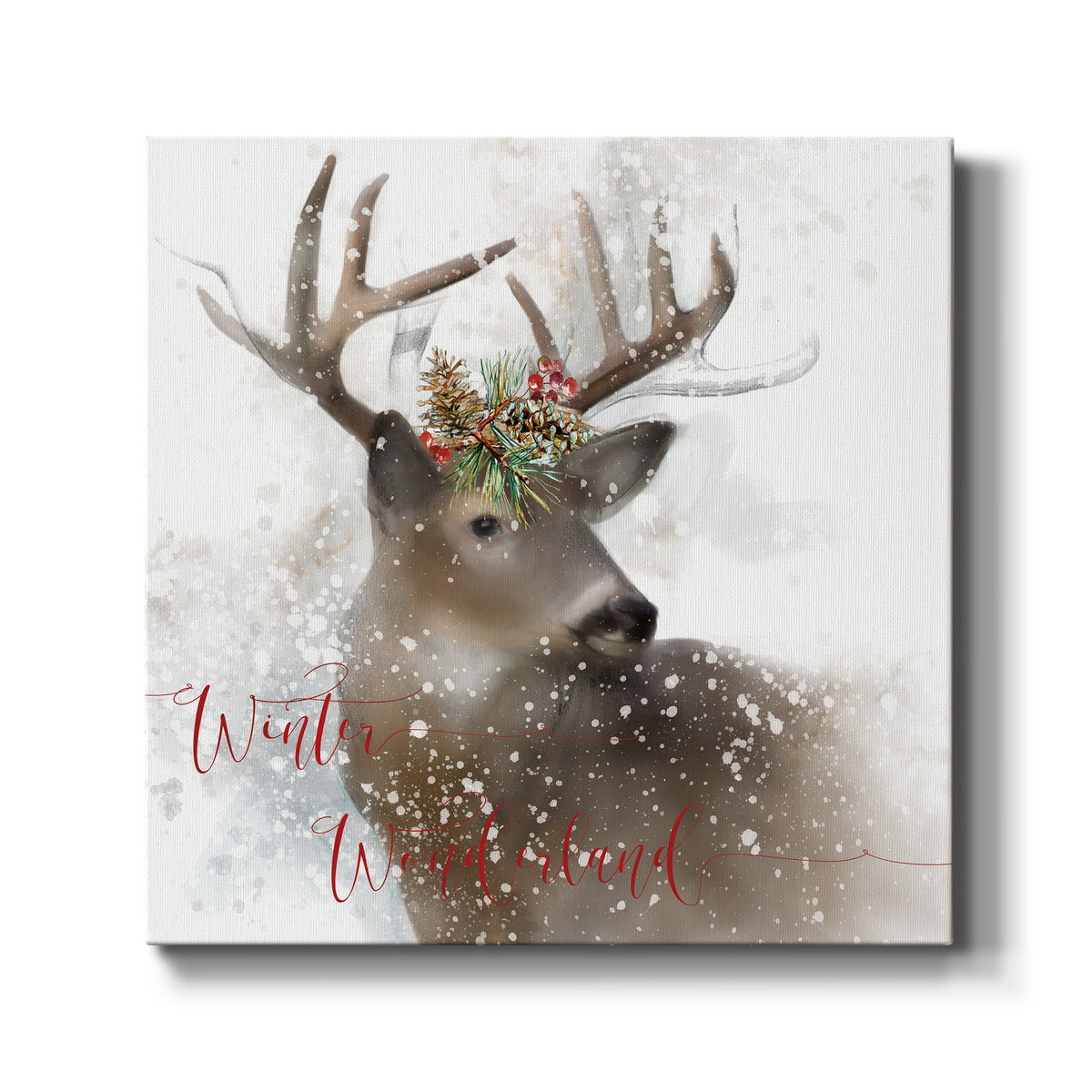 Winter Wonderland Deer - Canvas Art Print