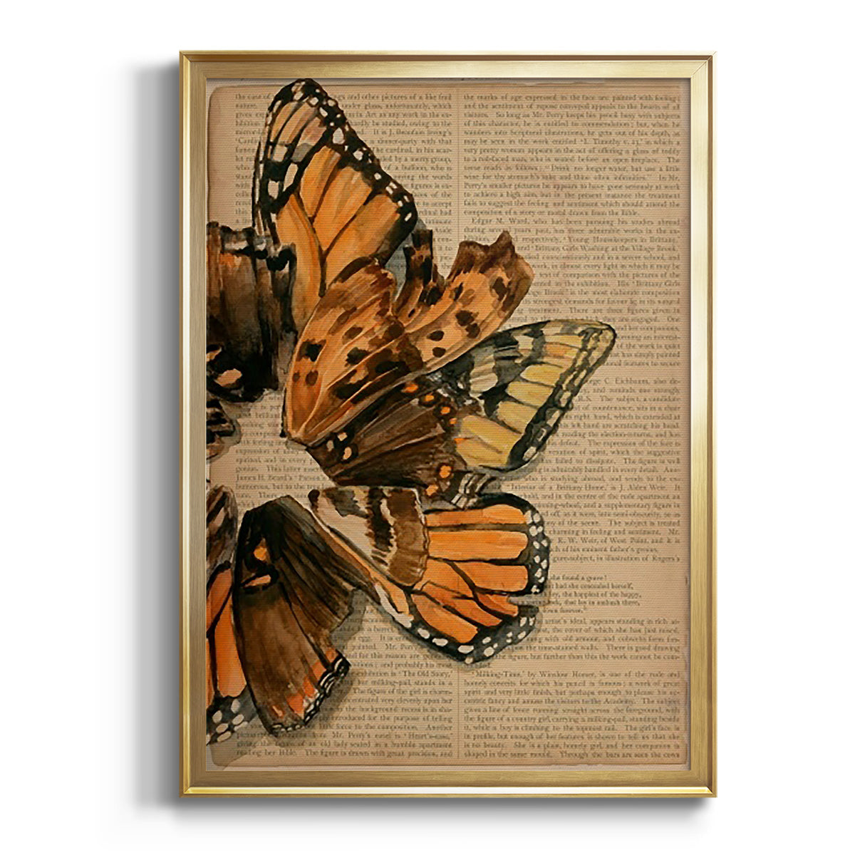 Sepia Botanical Journal I - Modern Framed Canvas Print